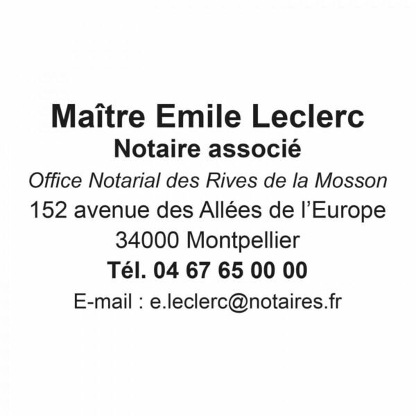 Tampon pour Notaire